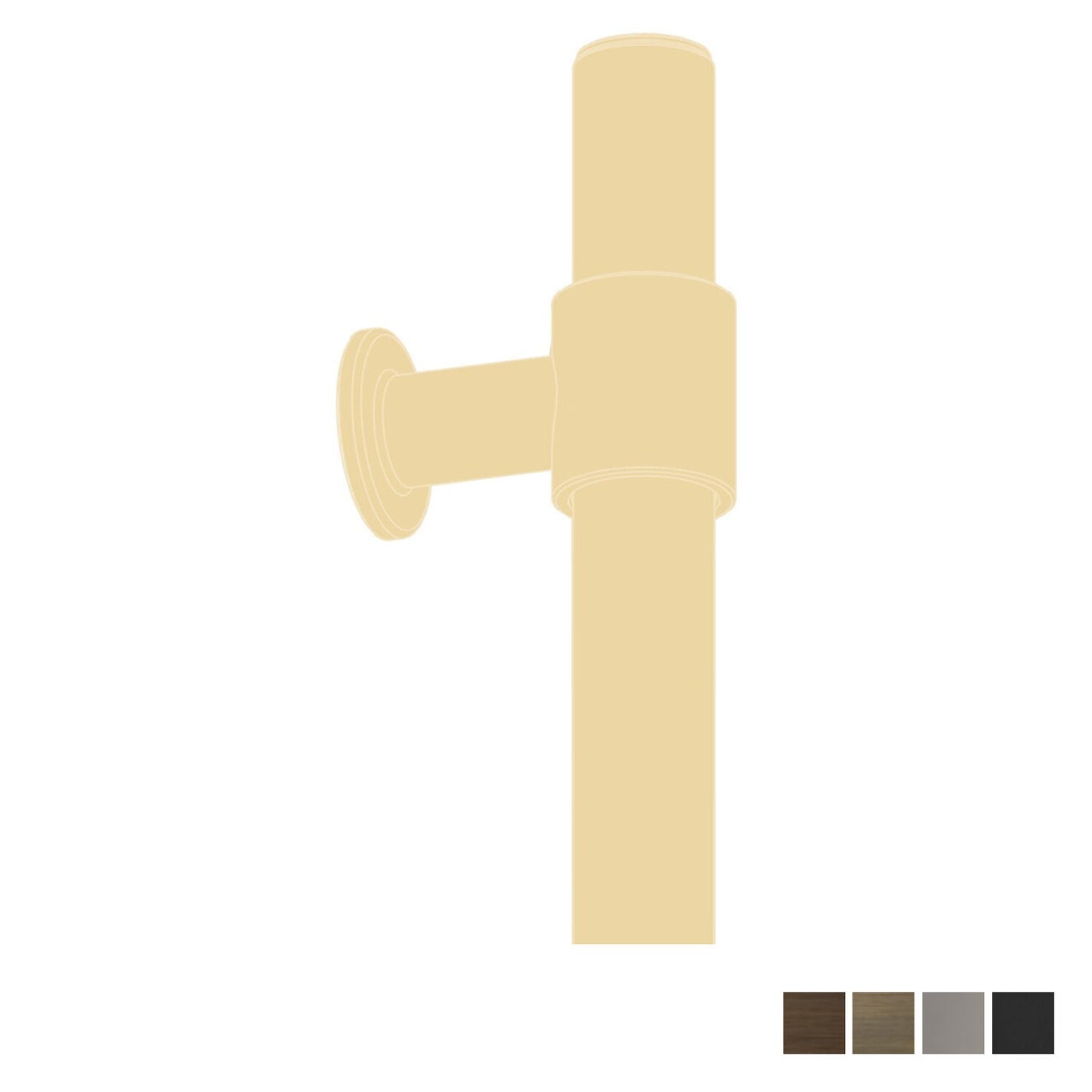 Momo Belgravia Plain Door Pull with Back To Back Fixing 416mm - Available in Various Finishes