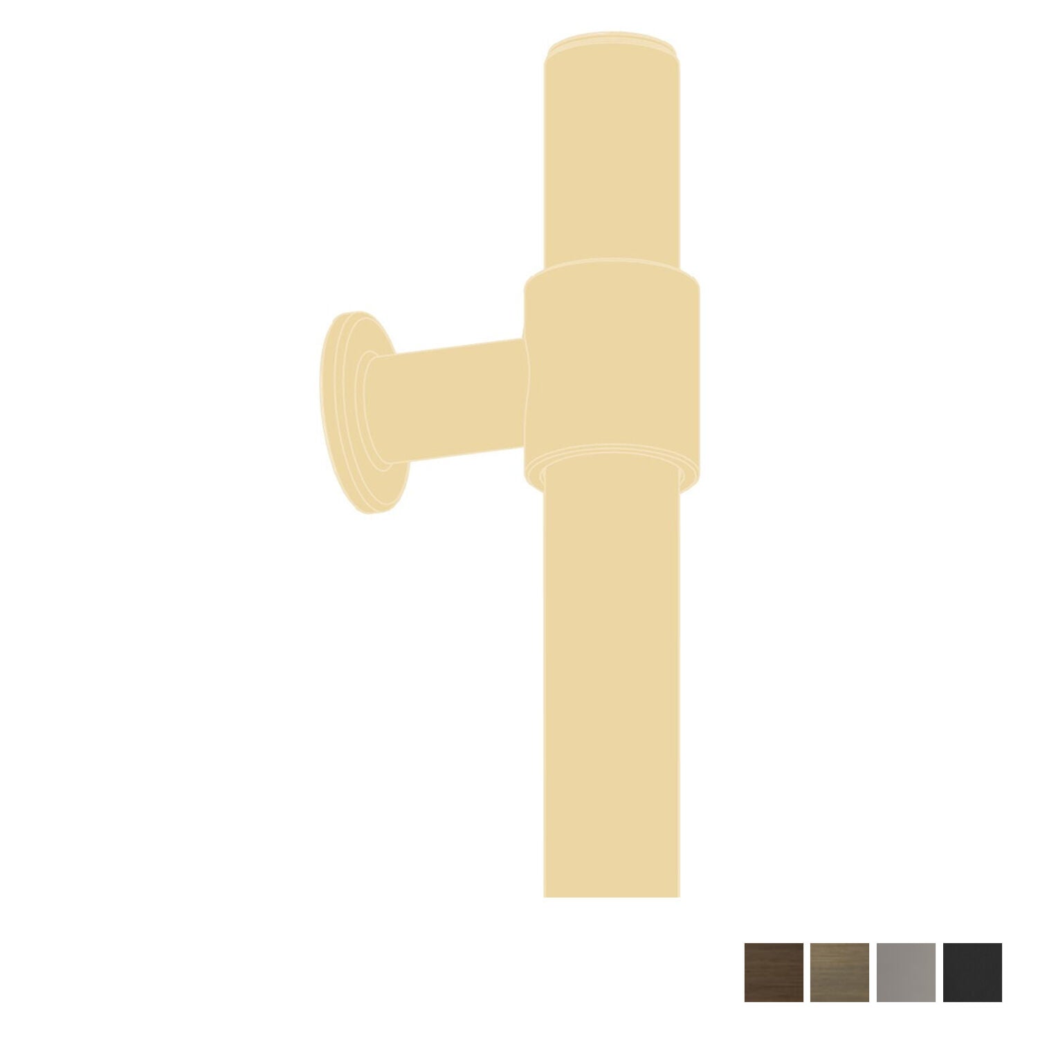 Momo Belgravia Plain Door Pull with Back To Back Fixing 416mm - Available in Various Finishes