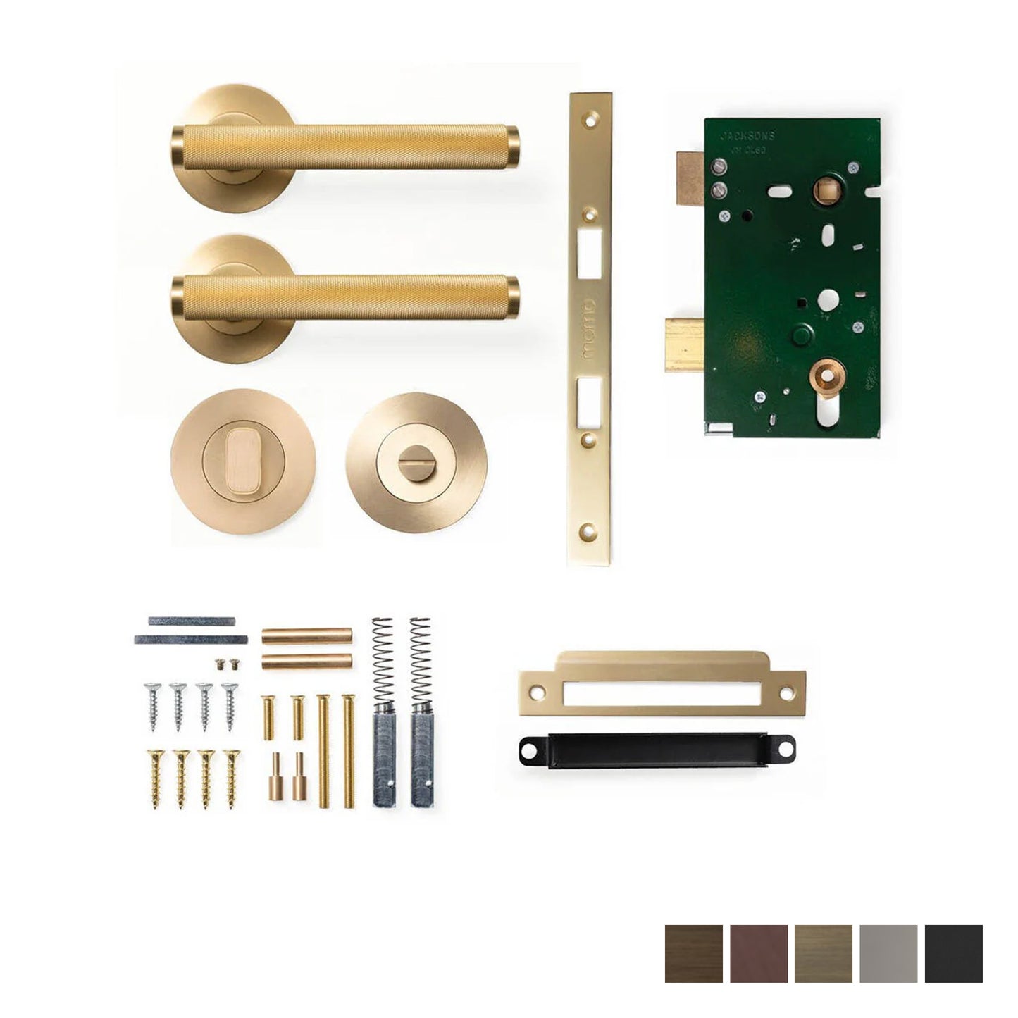 Momo Bellevue Knurled Mortice Lock Privacy Lever Set - Available in Various Finishes