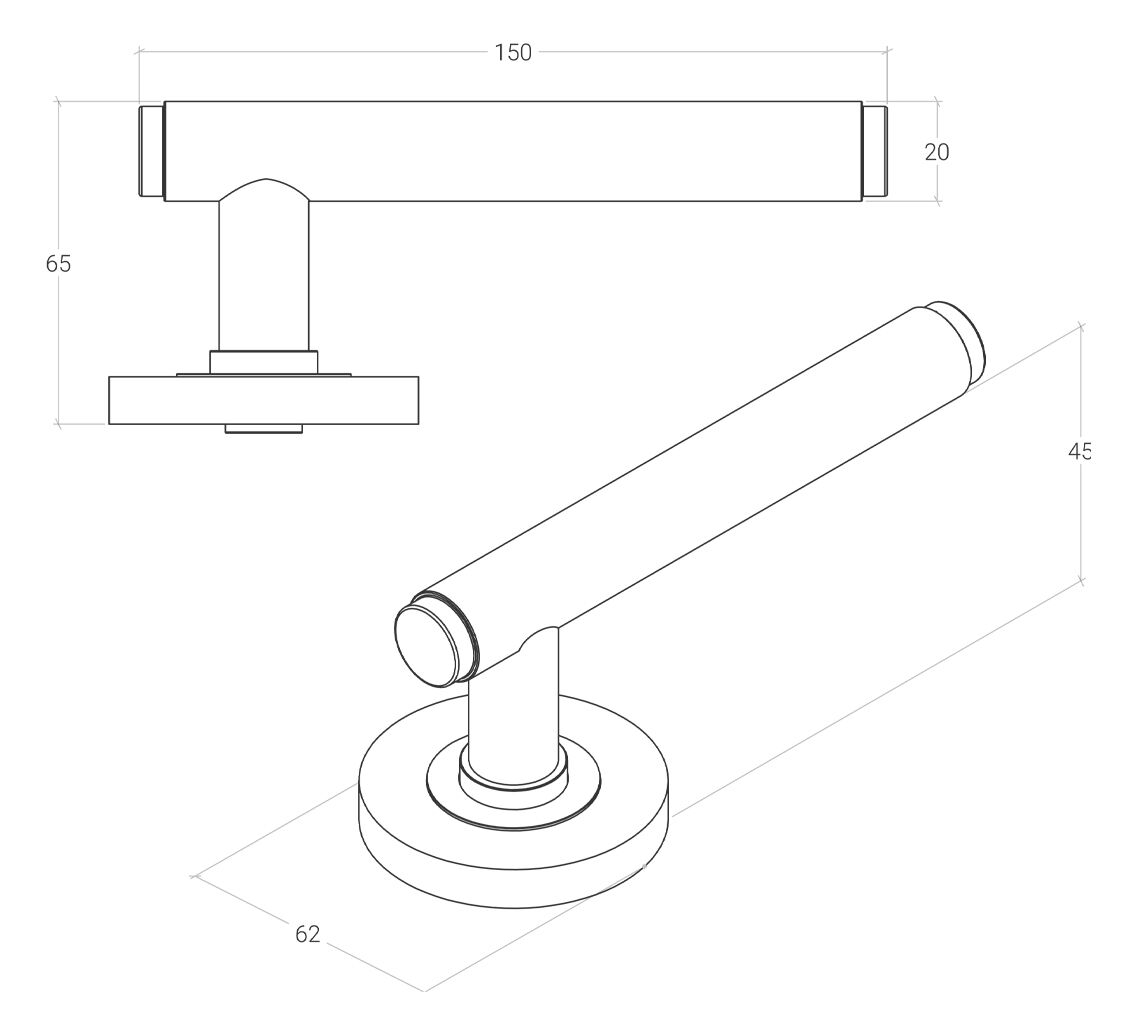Momo Bellevue Lined Door Lever Entrance Set - Available in Various Finishes