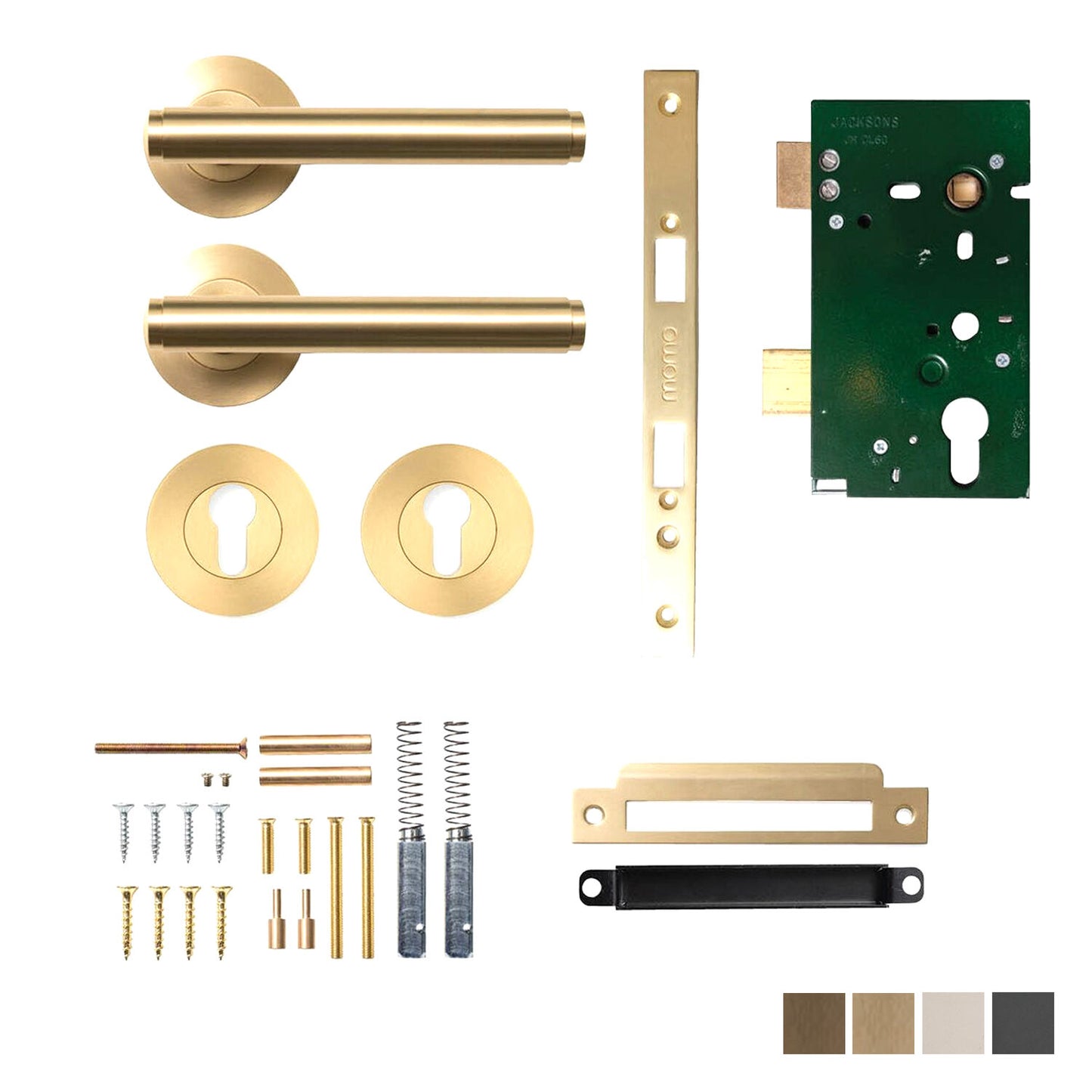 Momo Bellevue Plain Door Lever Entrance Set - Available in Various Finishes