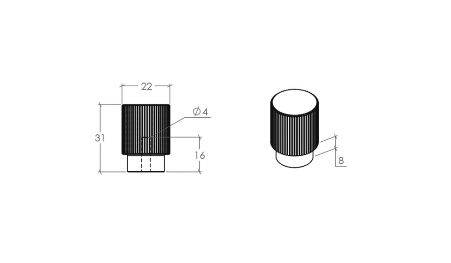 Momo Arpa Round Knob - Available in Various Finishes