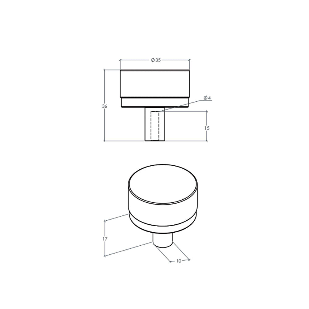 Momo Bellevue Knurled Knob 35mm - Available in Various Finishes