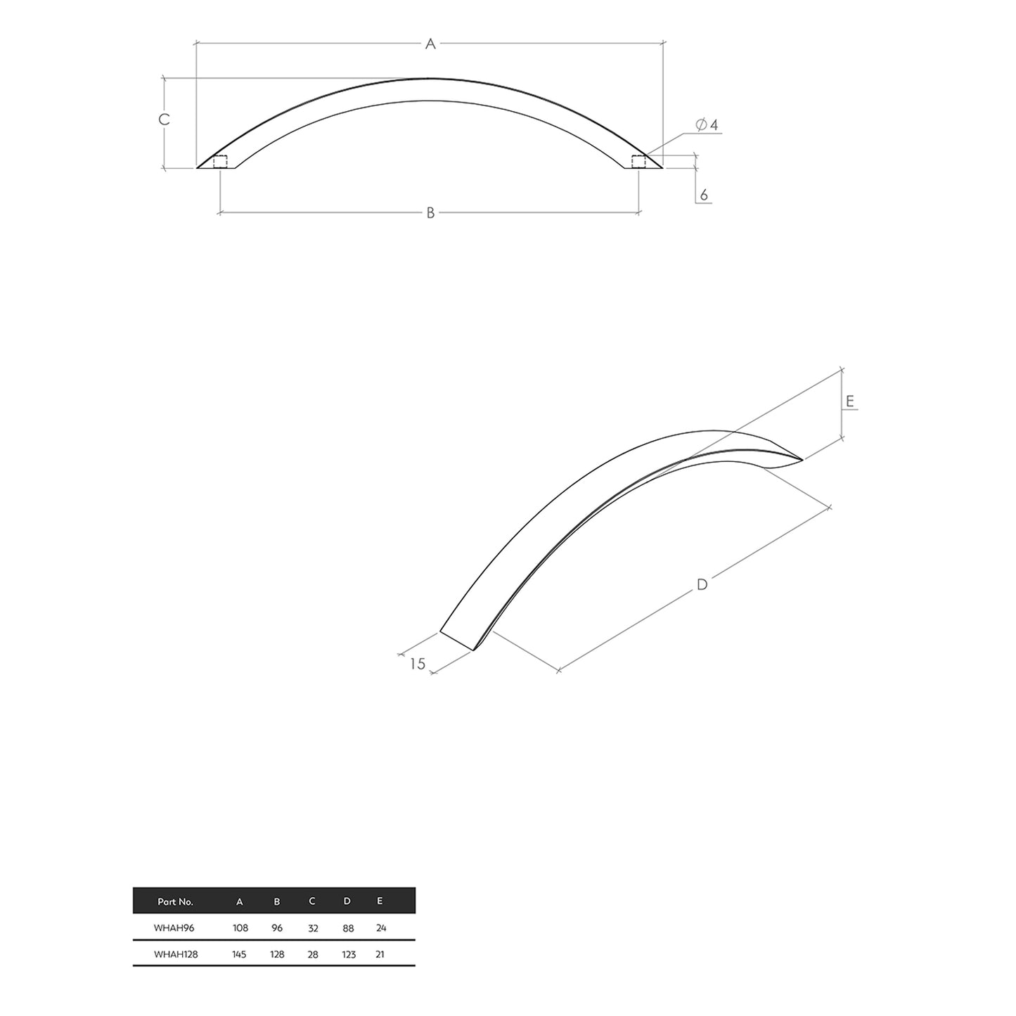 Momo Brooklyn Bow Handle - Available in Various Finishes and Sizes