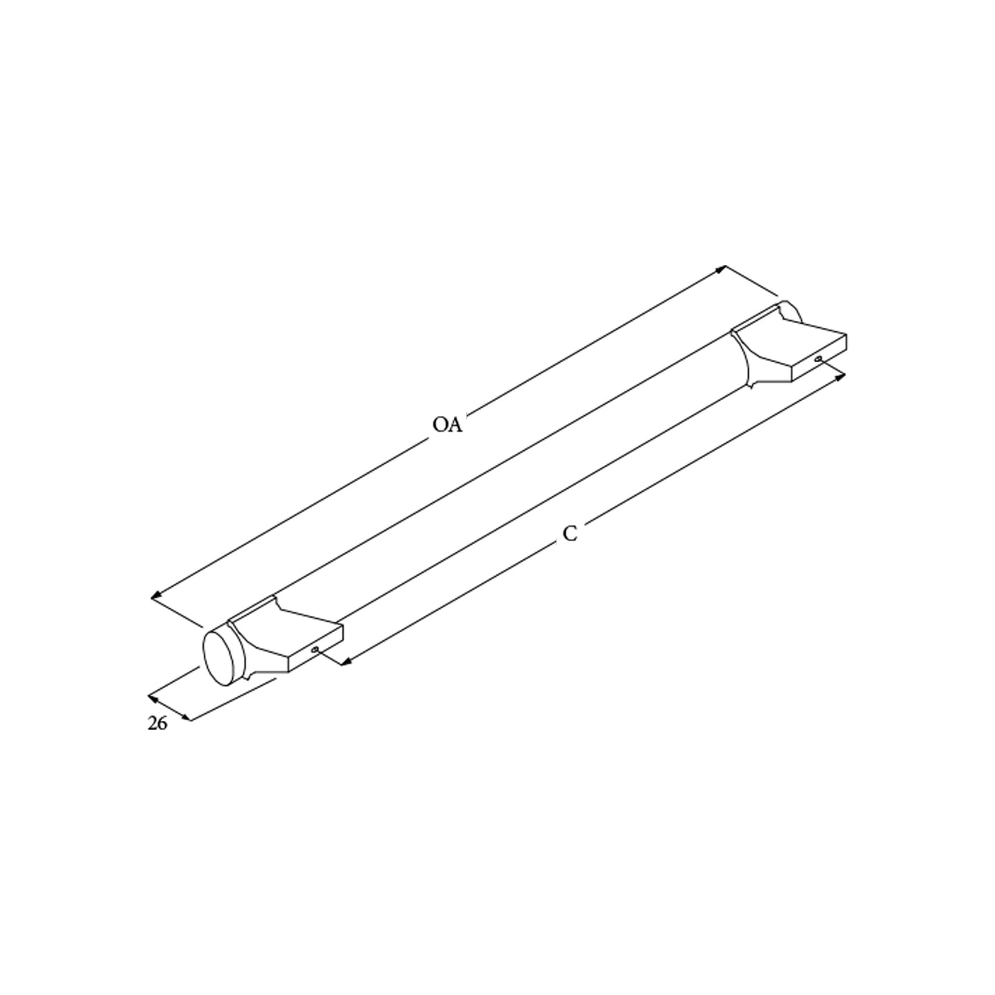 Momo Emma D Handle - Available In Various Finishes and Sizes