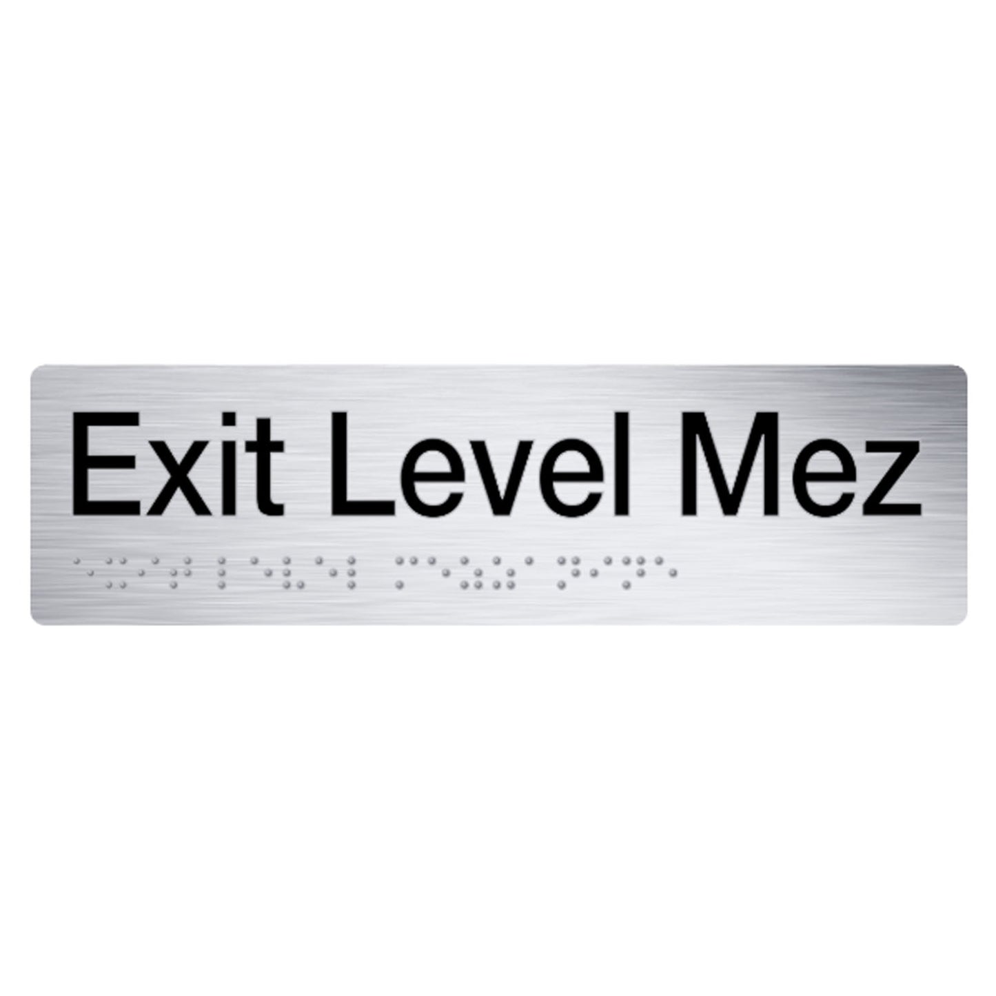 Tim The Sign Man Braille Exit Sign Mezzanine Stainless Steel ELMEZZ-STAINLESS