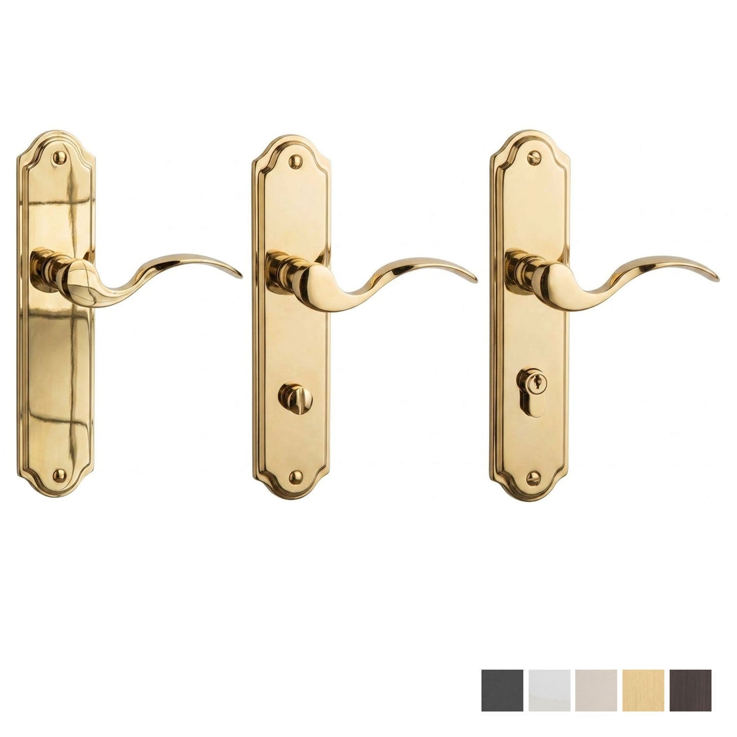 N2LOK Flutto Classic Round Long Plate - Available in Various Finishes and Function