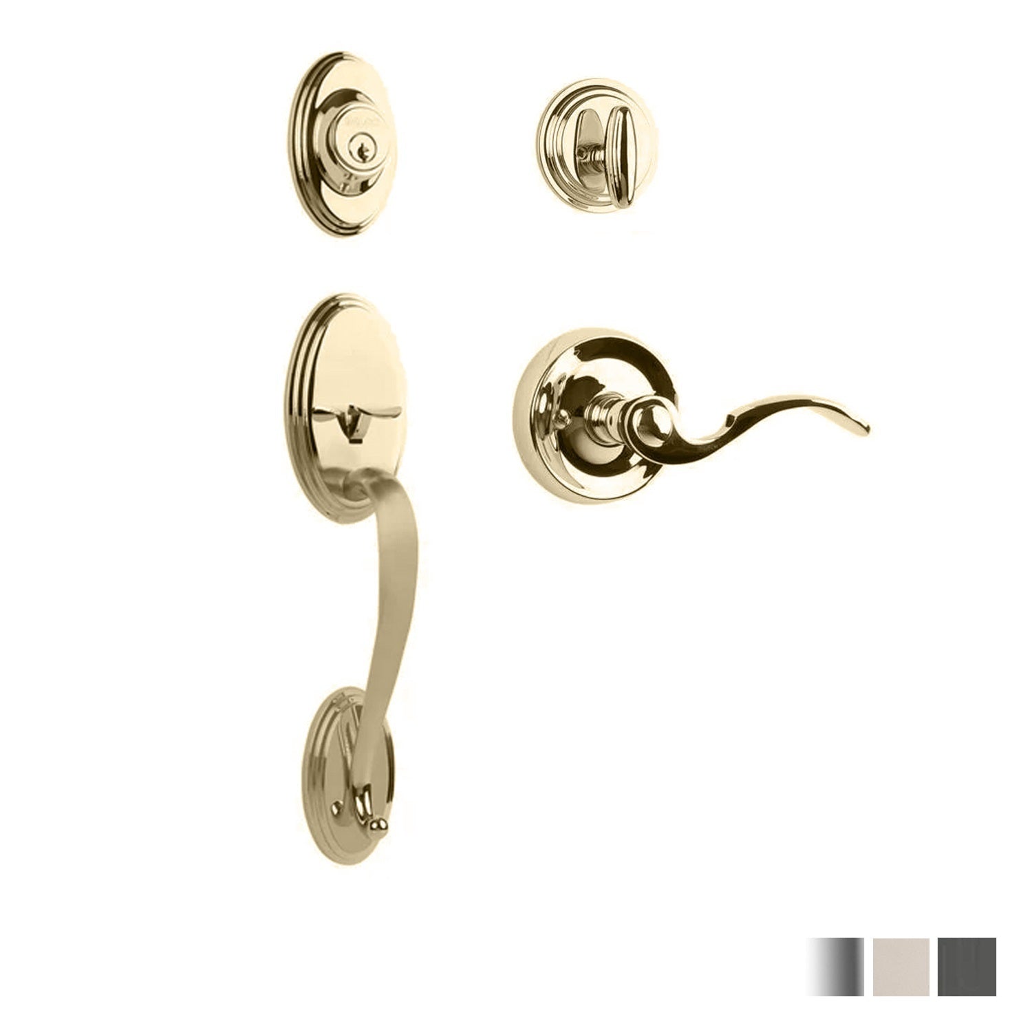 N2lok Somme Door Handle Single Cylinder with Flutto Lever Entrance Set Box Pack