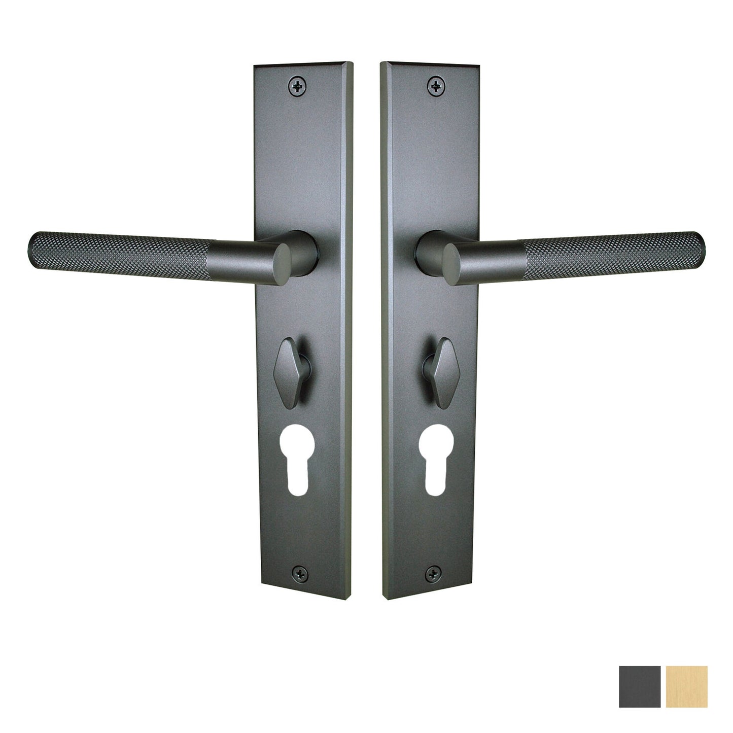 Nidus Domici Knurled Lever on Longplate Only - Available in Various Finishes and Handing