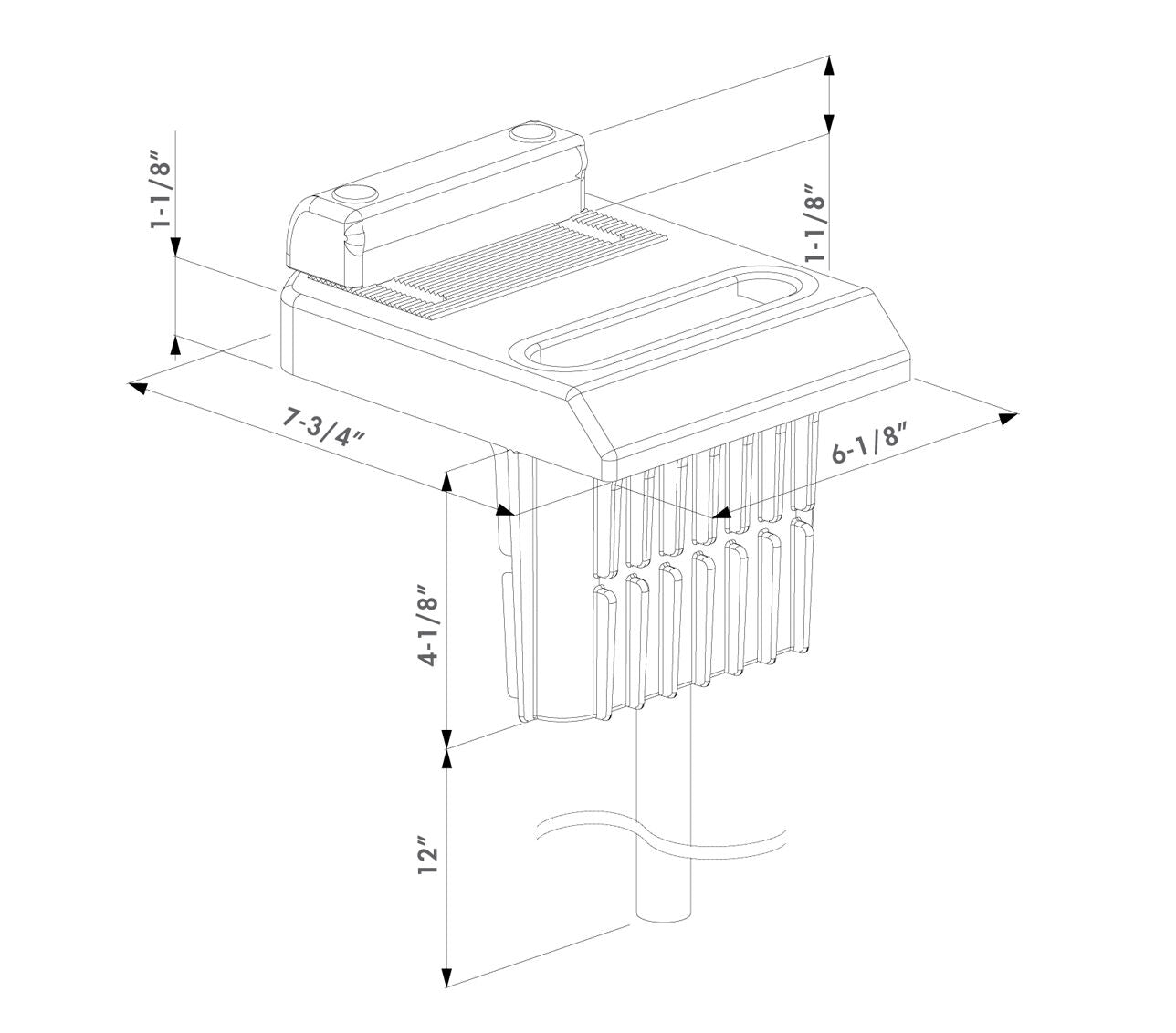 Locinox Off-Centered Ground Stop and Catch Matt Black P00006489