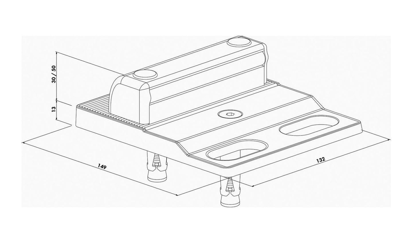 Locinox Bolt-On Off-Centered Ground Stop Catcher For Double Wing Gates P00006490