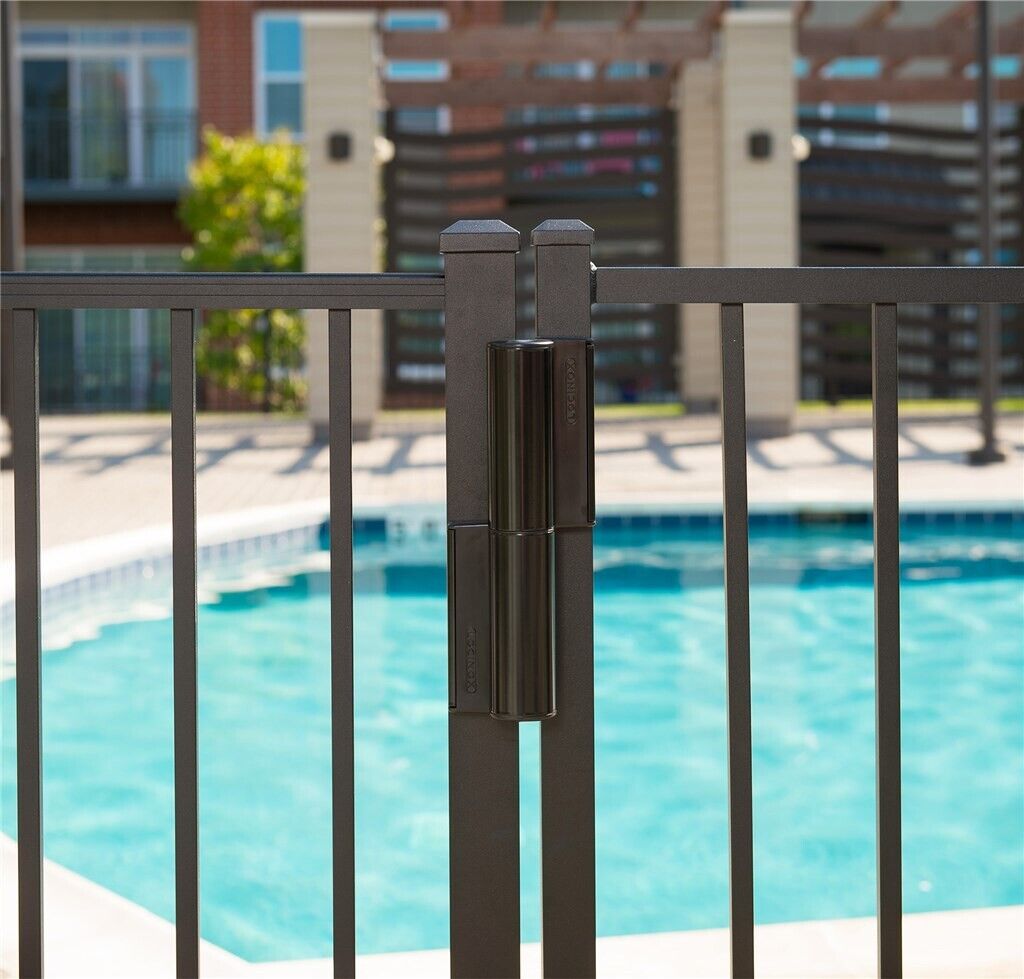 Locinox Tiger Compact Hydraulic Hinge and Gate Closer in One - Available in Matt Black and Silver