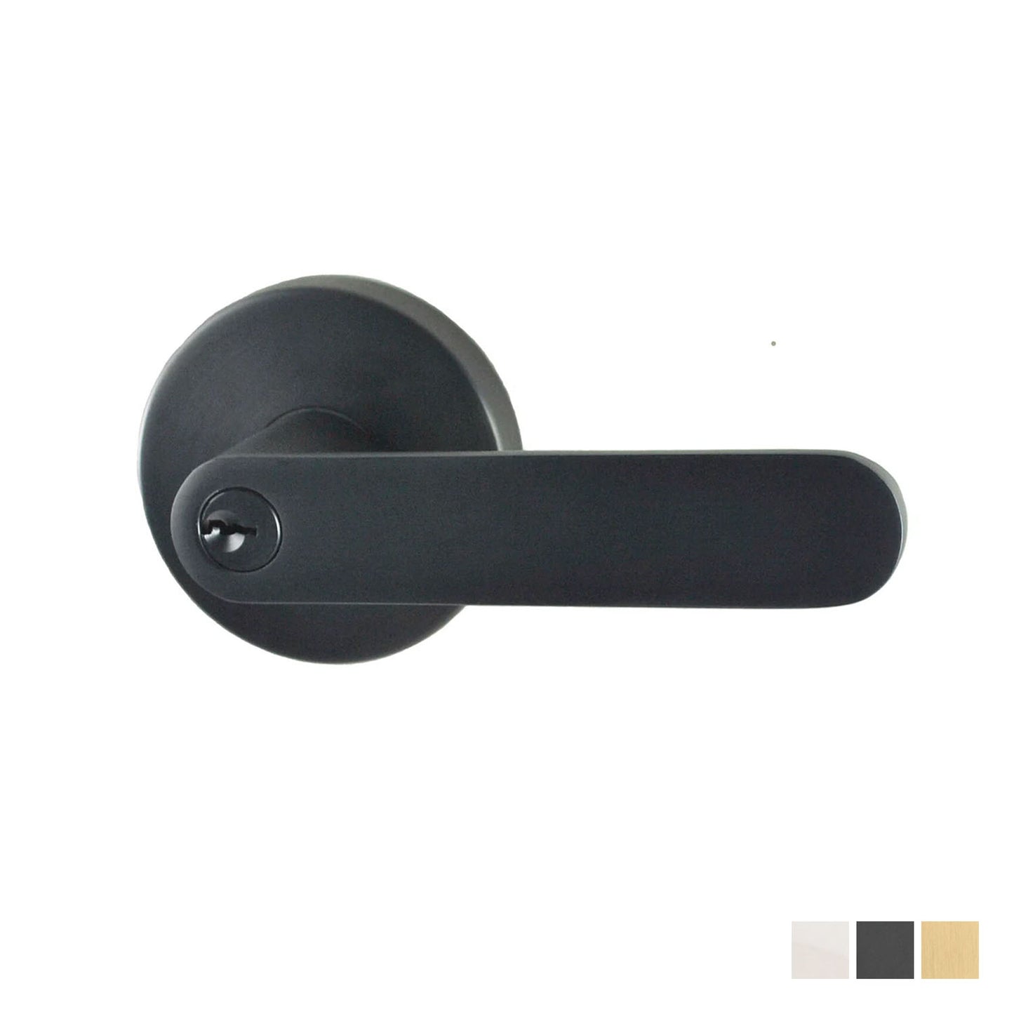 Nidus Spring Round Rose Radius End Door Lever Entrance Set - Available in Various Finishes