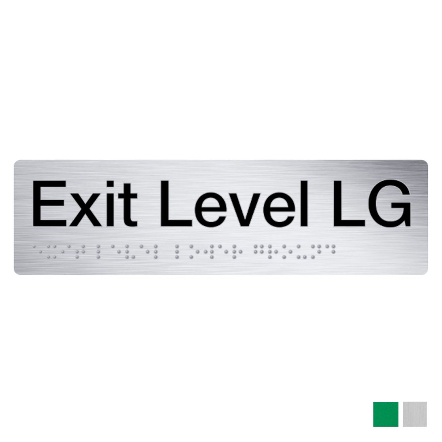 Tim The Sign Man Braille Exit Sign Lower Ground - Available in Various Finishes
