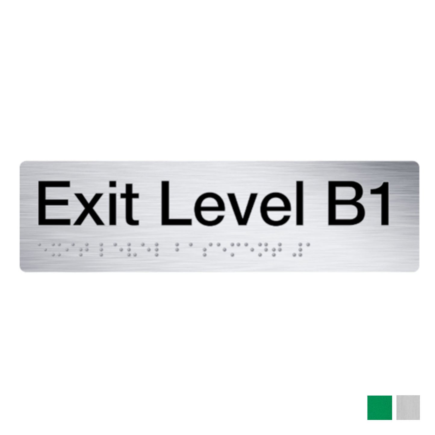 Tim The Sign Man Braille Exit Sign Basement - Available in Various Finishes and Levels