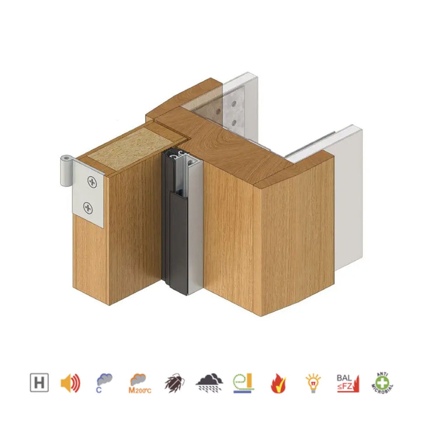 Raven RP10Si Door Frame Perimeter Seal Fire Rated Black - Available in Various Sizes