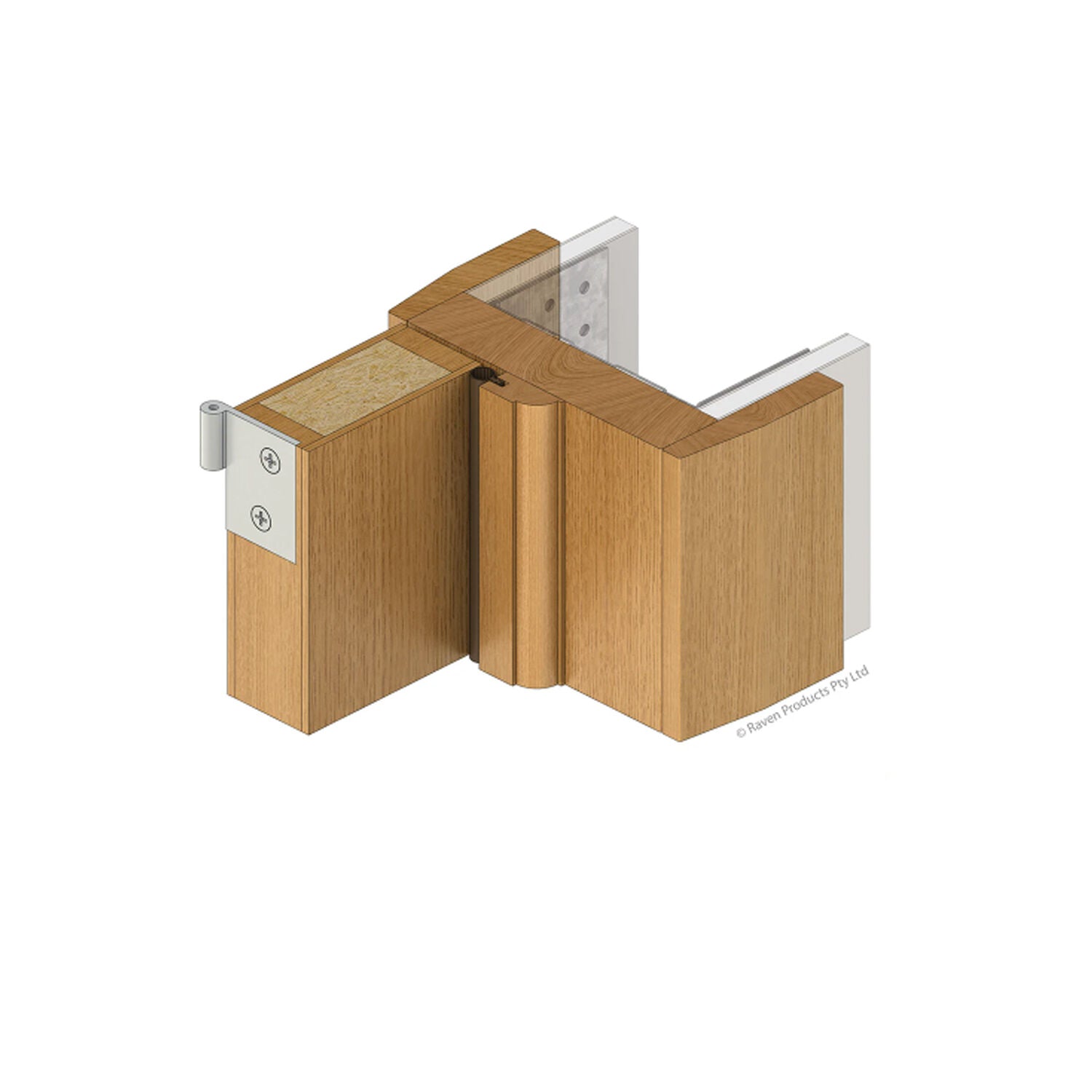 Raven RP113 Timber Door Frame Perimeter Seal Door Stop Tasmanian Oak - Available in Various Sizes