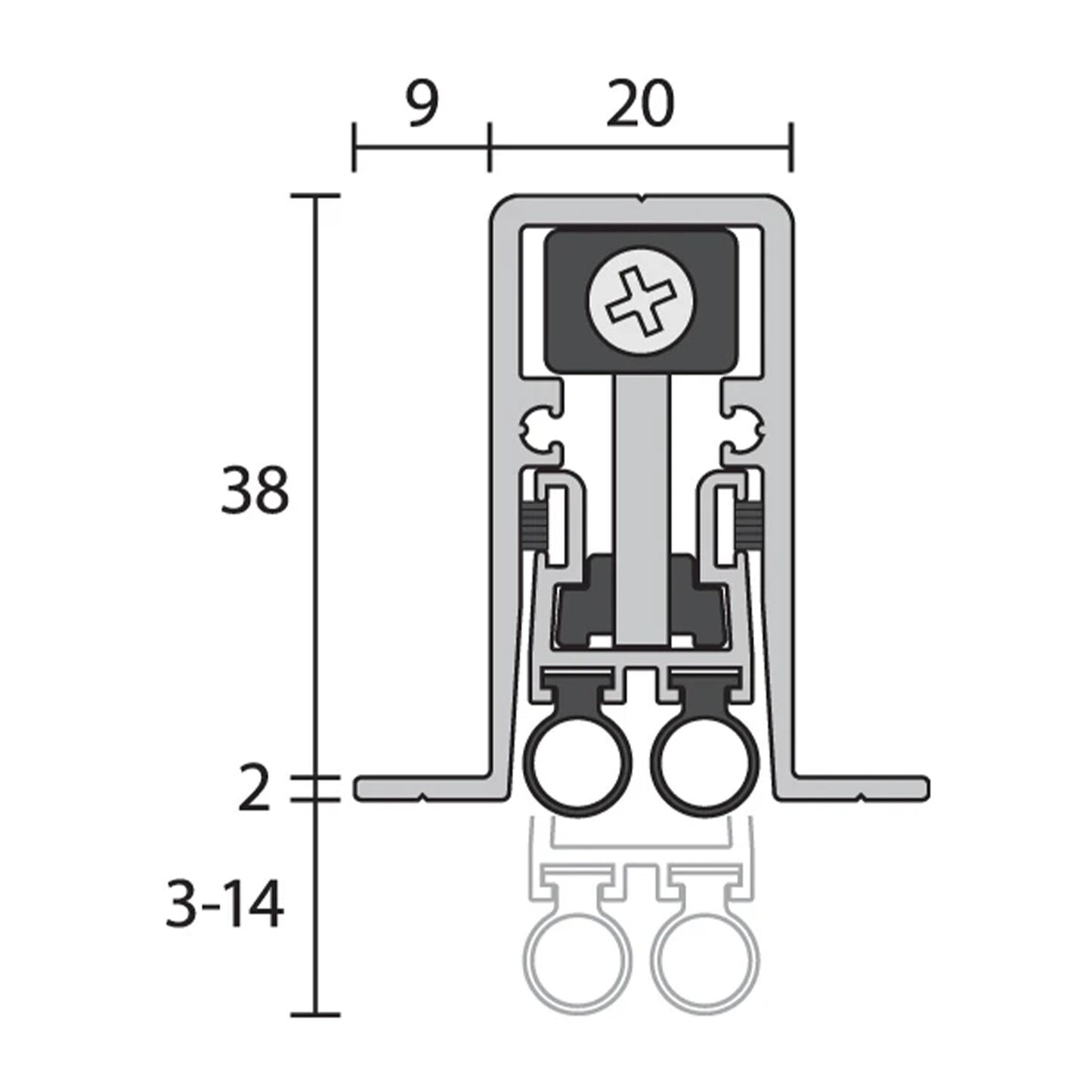 Raven RP127Si Automatic Door Bottom Seals - Available in Various Finishes and Sizes