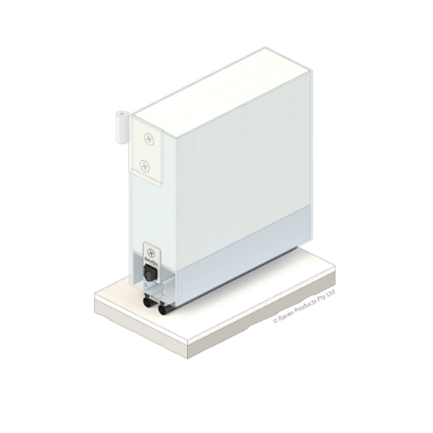 Raven RP144Si Automatic Door Bottom Seal Silver Anodized - Available in Various Sizes|RAVA144SIC0920|RAVA144SIC1220