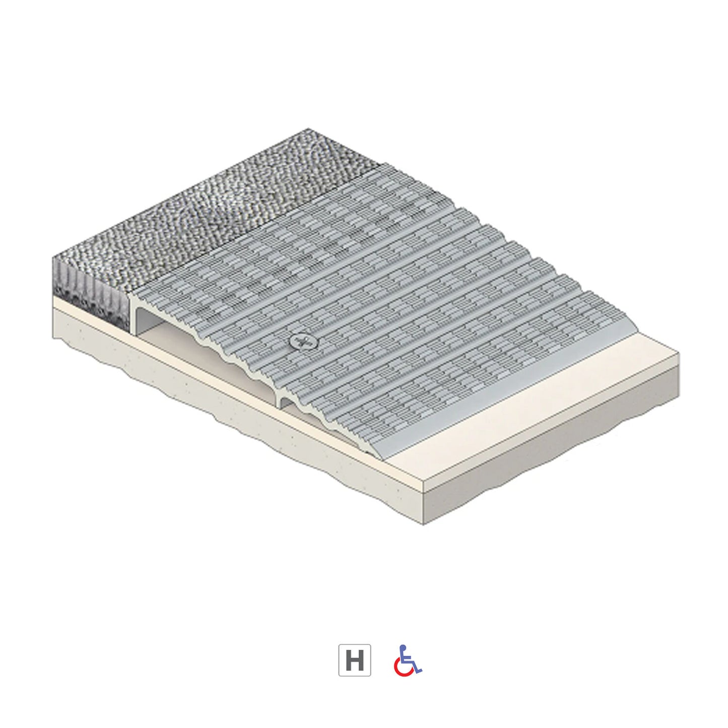 Raven RP170 Heavy Duty Threshold Ramp Silver Anodised - Available in Various Sizes