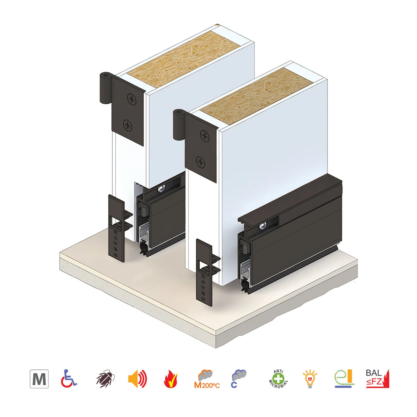 Raven RP35SI Automatic Door Bottom Seal - Available in Various Finishes and Sizes