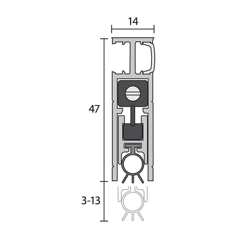 Raven RP35SI Automatic Door Bottom Seal - Available in Various Finishes and Sizes