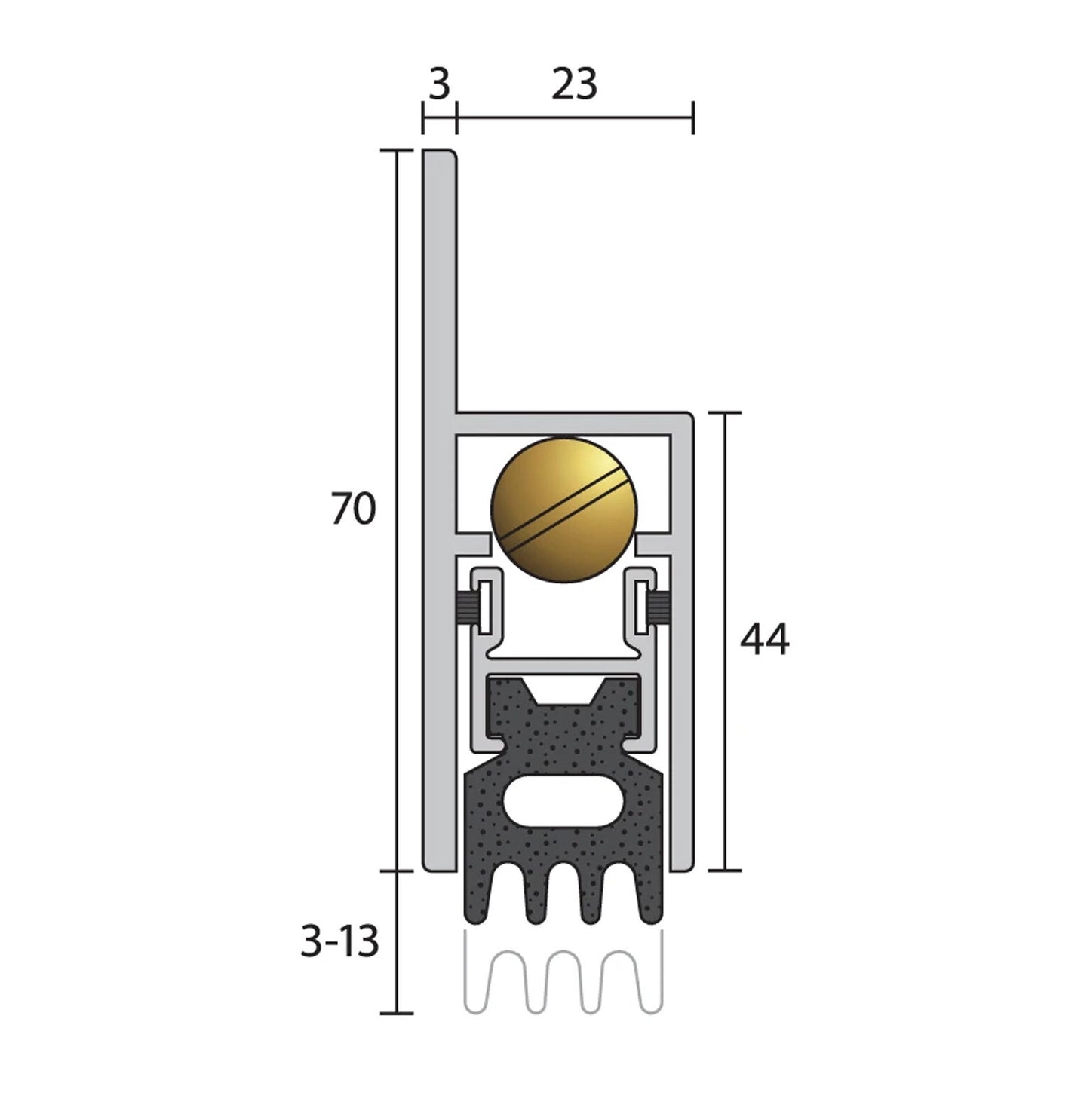 Raven RP38 Automatic Door Bottom Seal - Available in Various Sizes