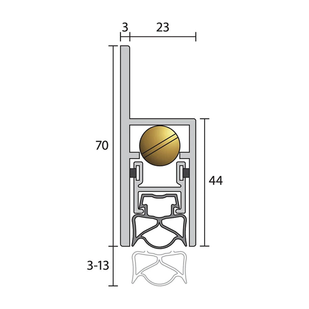 Raven RP38Si Automatic Door Bottom Seal - Available in Various Finishes and Sizes
