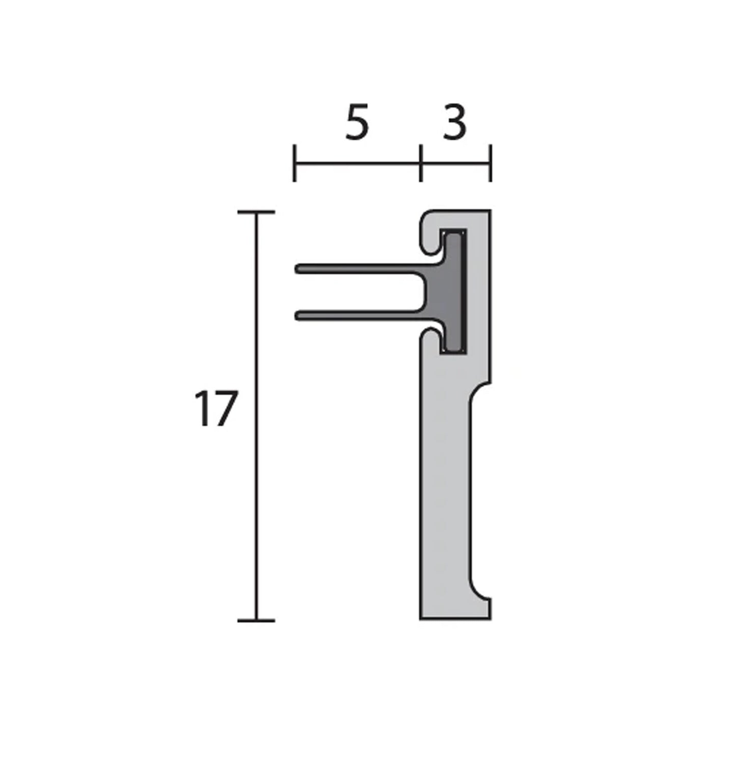 Raven RP71Si Astragal Meeting Stile Seal with Silicon Gasket - Available in Various Sizes