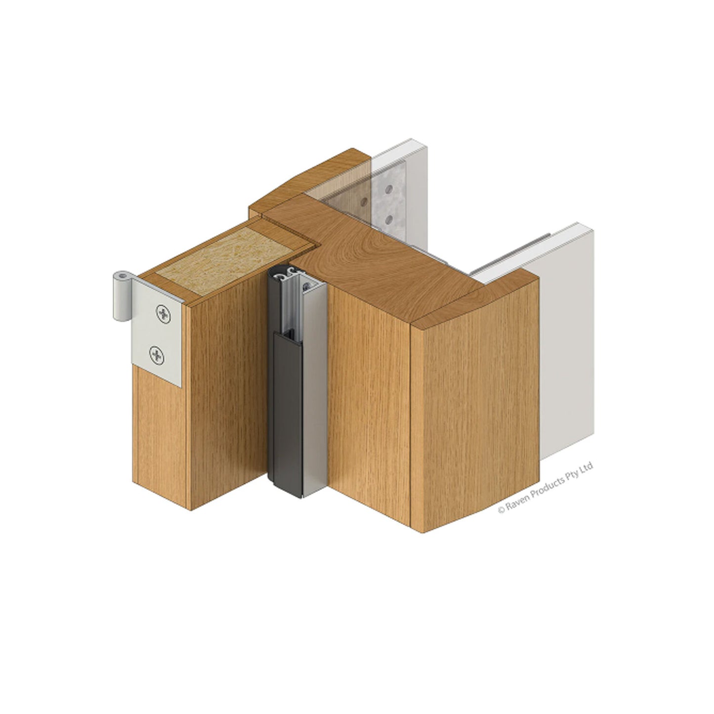 Raven RP84Si Door Frame Perimeter Seal Silicon Gasket Silver Anodised - Available in Various Sizes