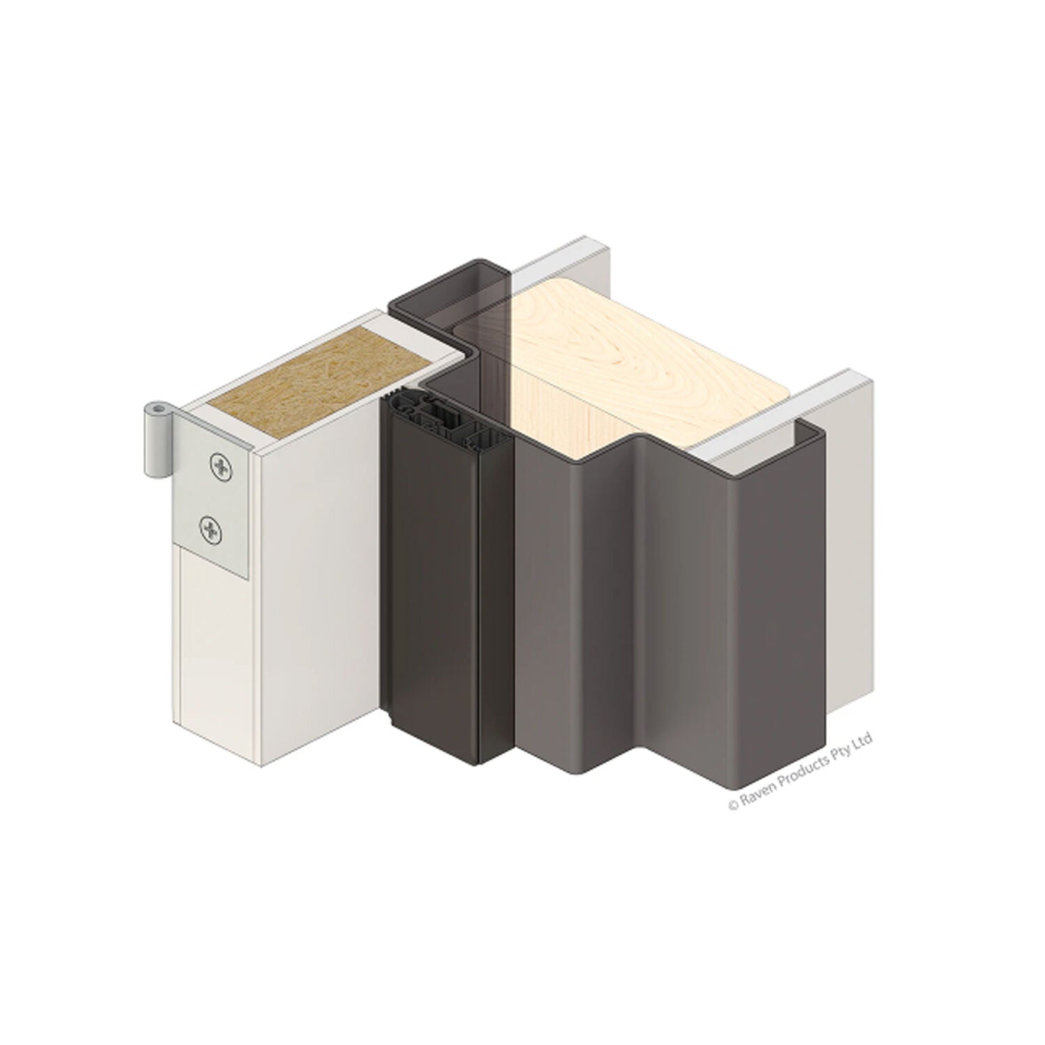 Raven RP87Si Door Frame Perimeter Seal Silicon Gasket Silver Anodised - Available in Various Sizes