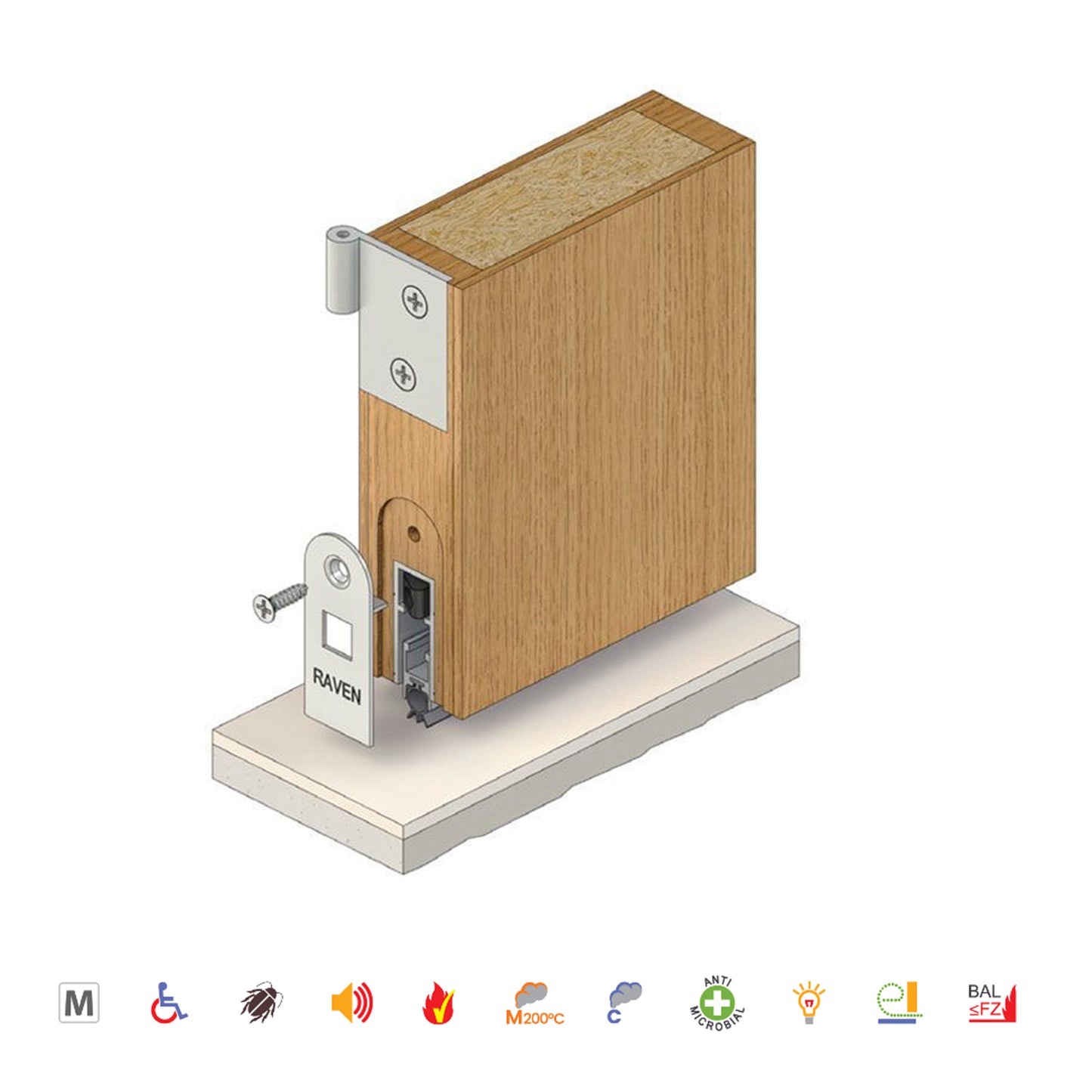 Raven RP8SI Automatic Door Bottom Seals - Available In Various Finishes & Sizes