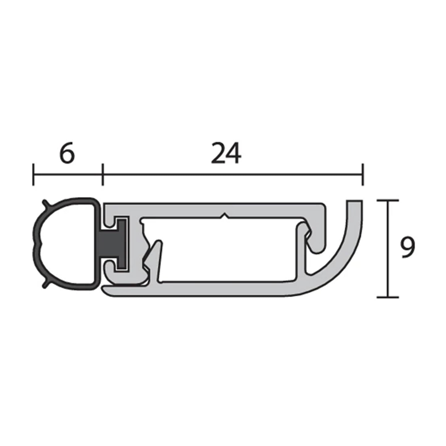 Raven RP93Si Single Door Set 5200mm Clear Anodised A93SICS