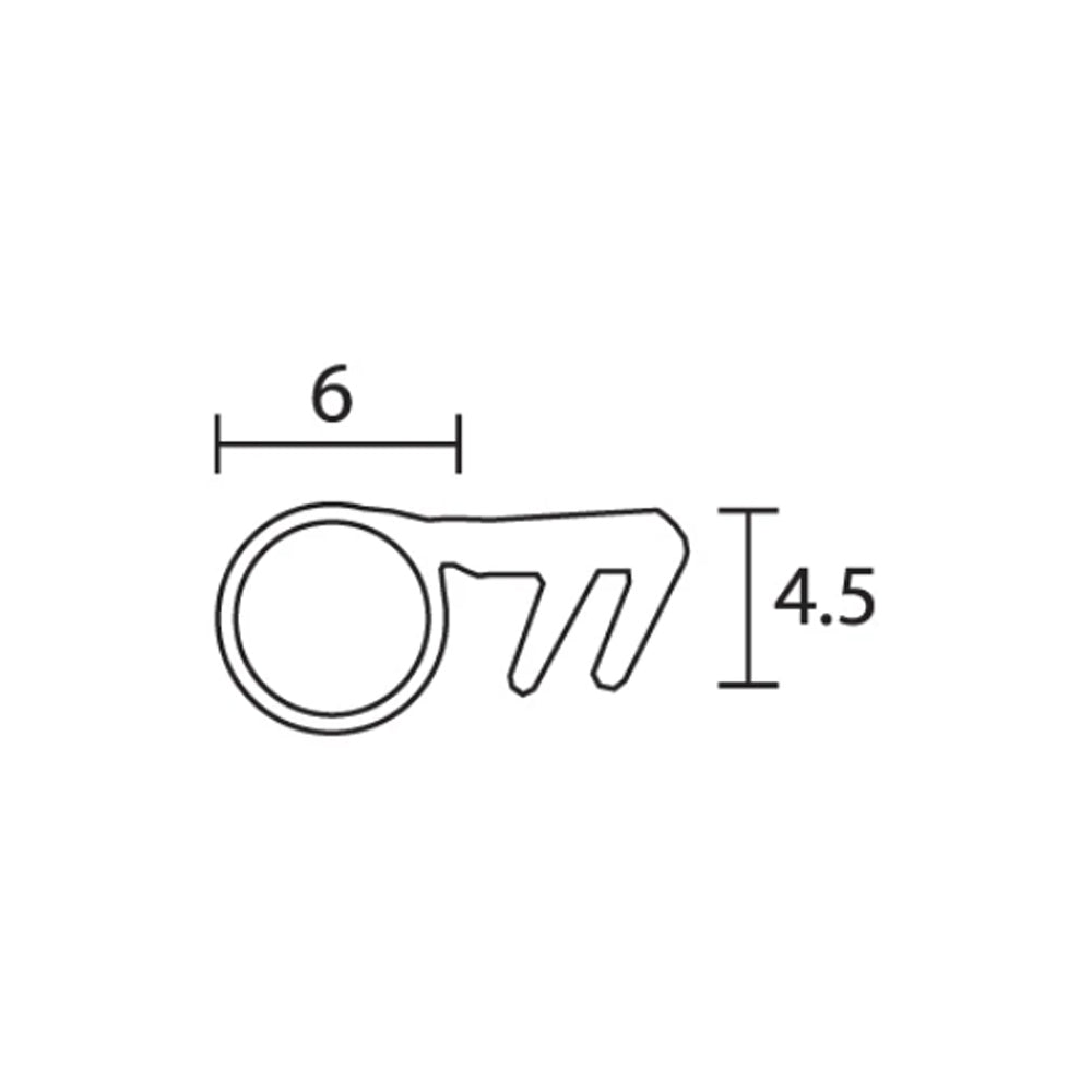 Raven RP530 Silicone Weather Stripping White - Available in Various Sizes|RAVB530W24|RAVB530W