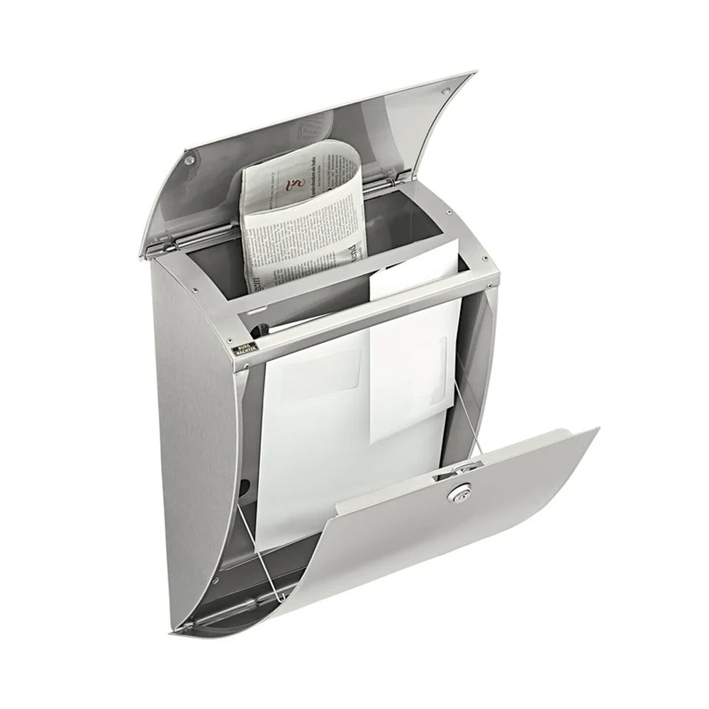 Burg-Wachter Milano Letter Box 488x352x182mm Stainless Steel 3483-ES