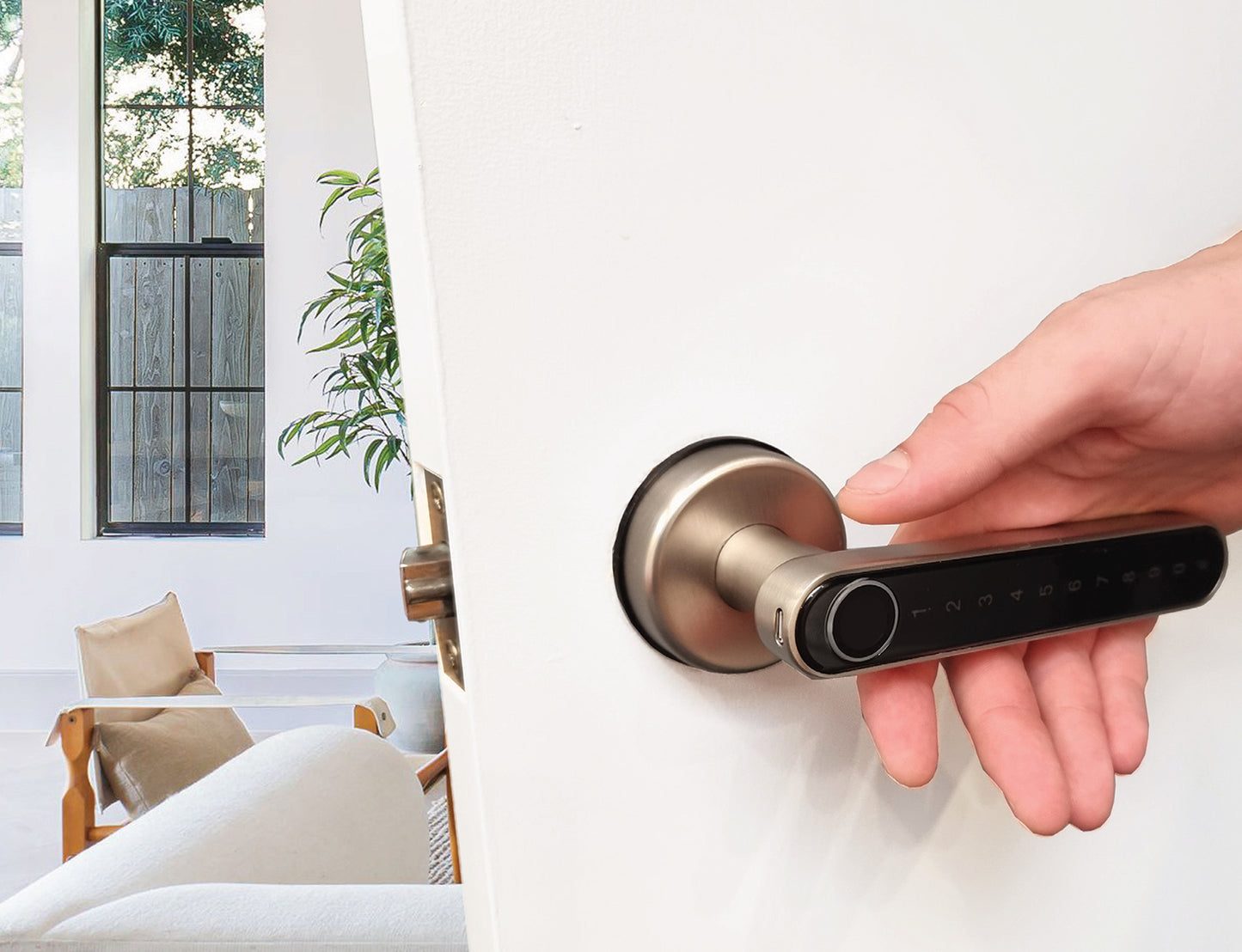 Lockton E-Series Smart Door Lock with Fingerprint Digital Code Mobile App