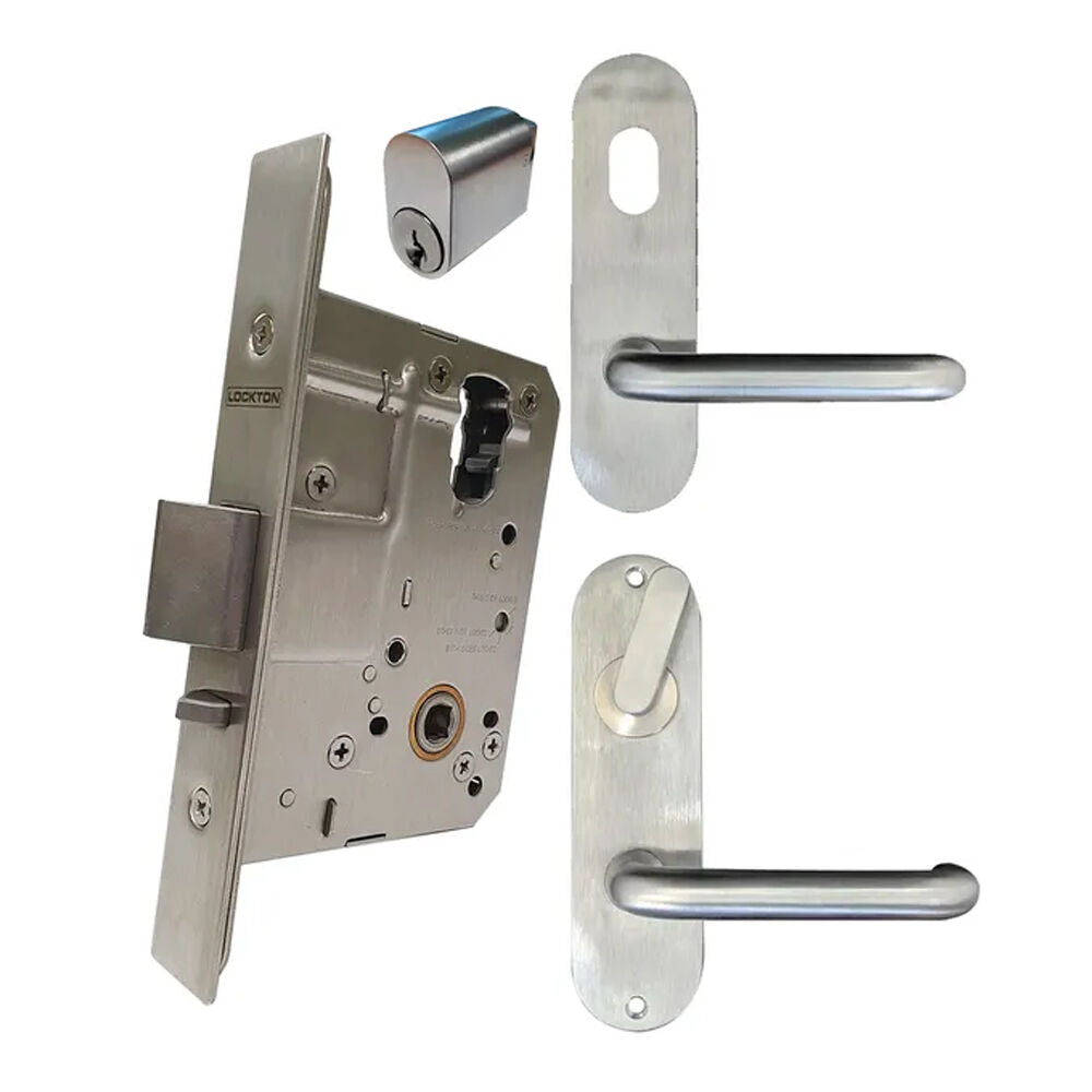 Lockton Round End Furniture with Cylinder and Mortice Lock ML60-RND-KIT5(KA)