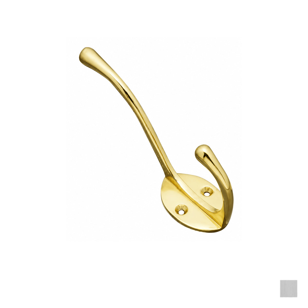 Superior Brass Hat and Coat Hook 100mm - Available in Polished Brass and Polished Chrome Finish