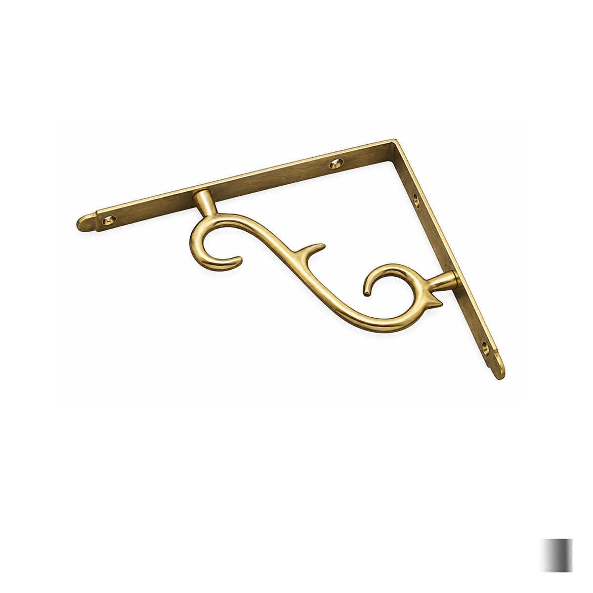 Superior Brass Shelf Bracket 160x190mm - Available in Various Finishes