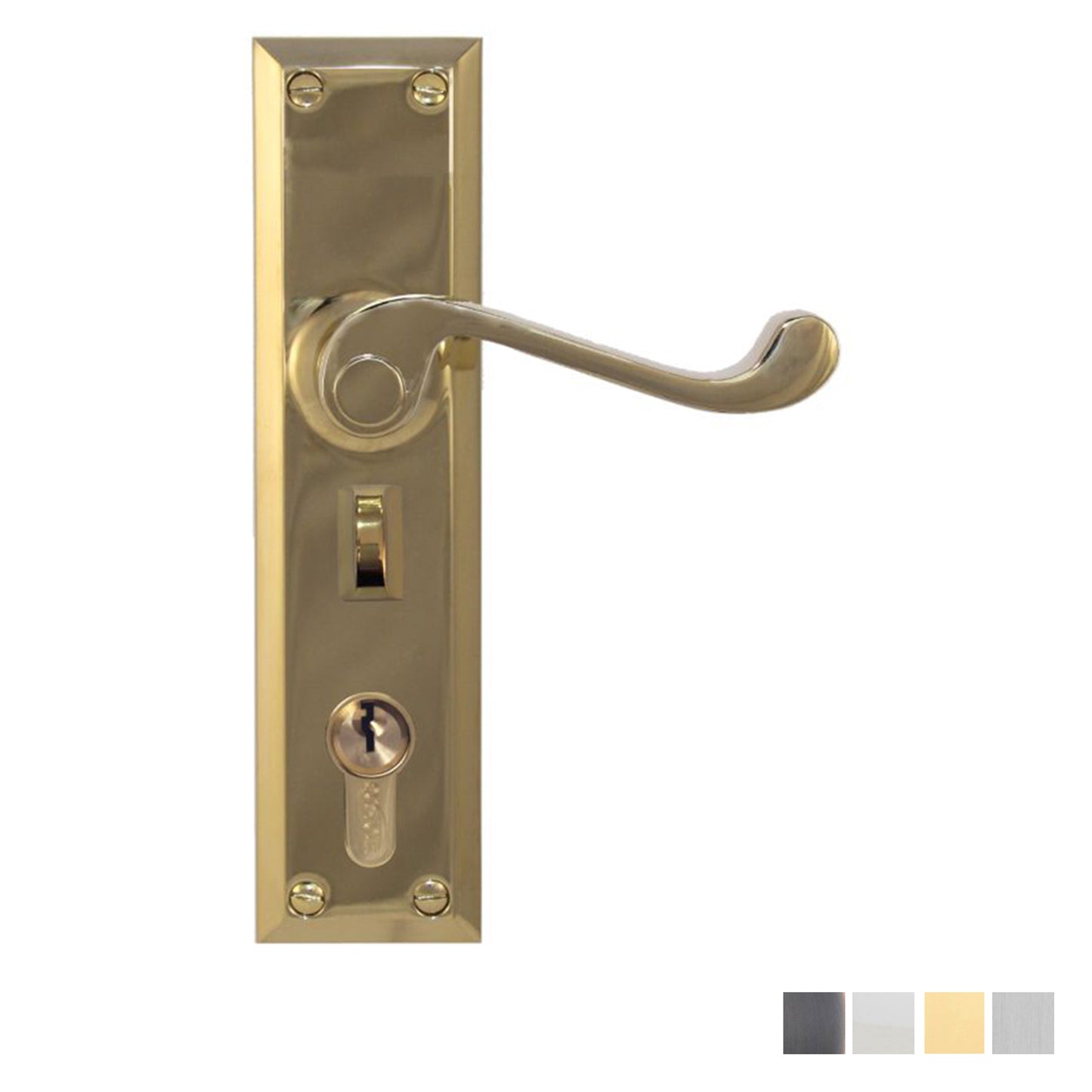 Superior Brass Classic Door Lever Single Step Entrance with Privacy - Available in Various Finishes