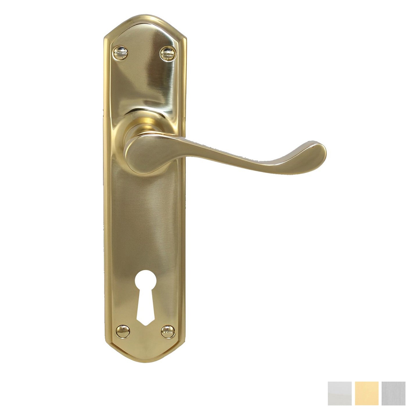 Superior Brass Colonial Design 2 Door Lever Bitkey Hole - Available in Various Finishes