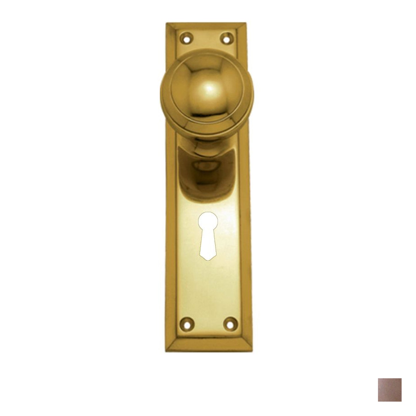 Superior Brass Door Knob Set for 57mm Sash - Available in Antique Copper and Polished Brass