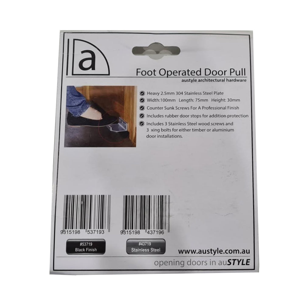 Austyle Foot Operated Door Pulls 100mm x 75mm x 30mm