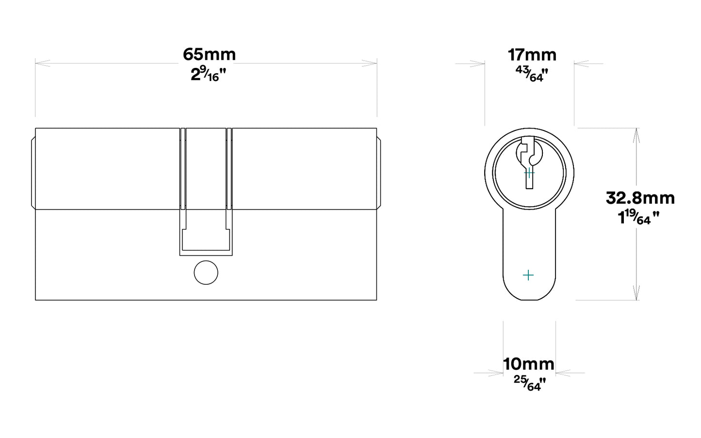 Iver Cambridge Door Knob on Round Rose Entrance Kit Key/Key - Available in Various Finishes