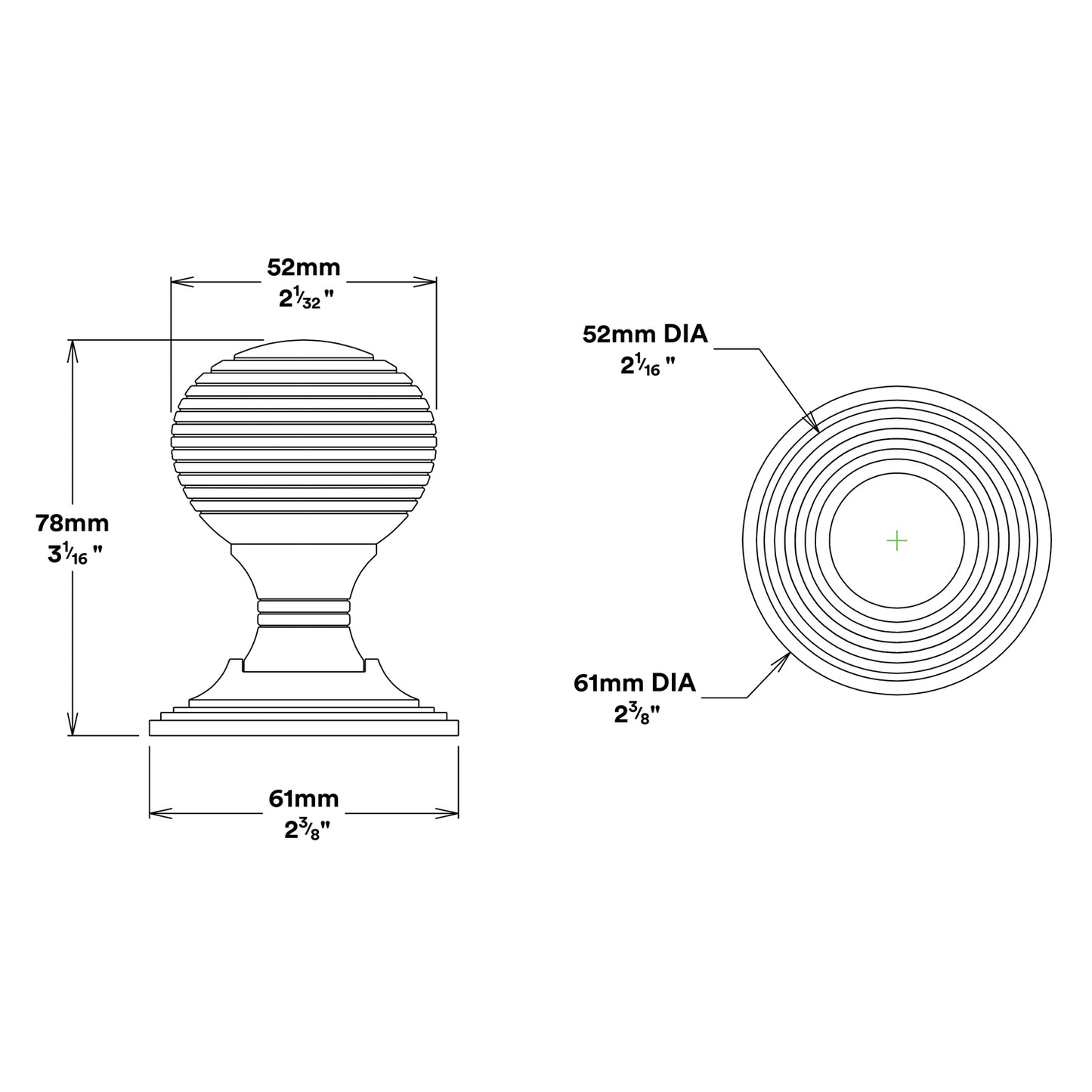 Iver Guildford Door Knob on Round Rose Entrance Kit Key/Key - Available in Various Finishes