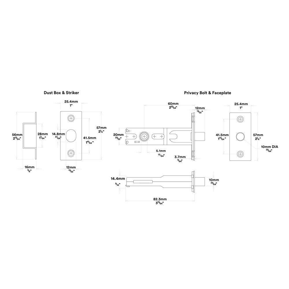 Iver Sarlat Door Lever on Shouldered Backplate Privacy Kit with Turn - Available in Various Finishes