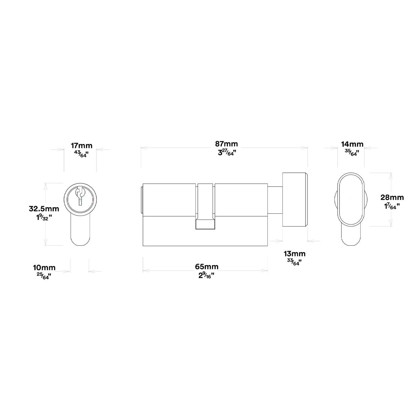 Iver Oxford Door Lever Handle on Oval Backplate Entrance Kit Key/Thumb
