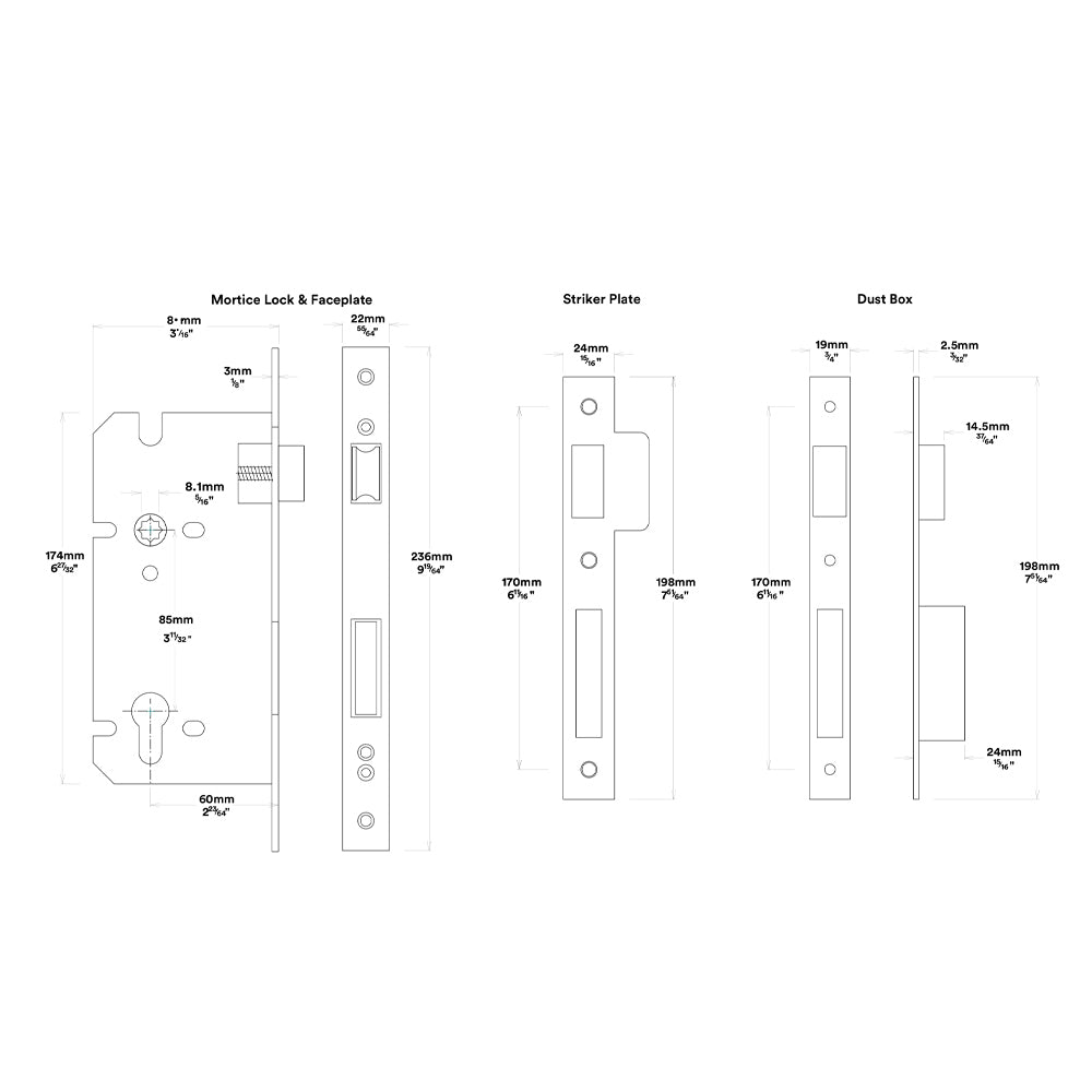 Iver Como Door Lever Handle on Chamfered Backplate Entrance Kit Key/Thumb