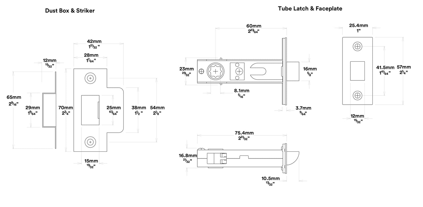Iver Verona Door Lever Handle on Chamfered Backplate Privacy Kit - Available in Various Finishes