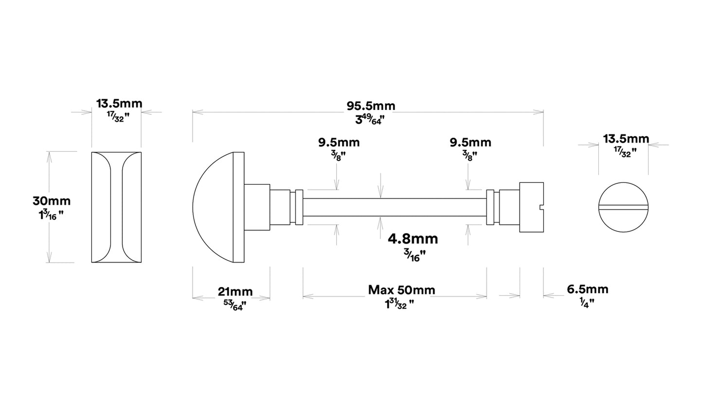 Iver Copenhagen Door Lever Handle on Chamfered Backplate Privacy Kit - Available in Various Finishes